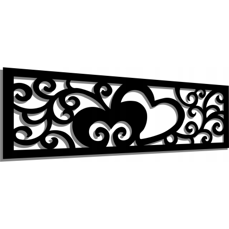 AŻUROWY OBRAZ PANEL ŚCIENNY SERCA MIŁOŚĆ