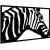 AŻUROWY OBRAZ ŚCIENNY ZEBRA