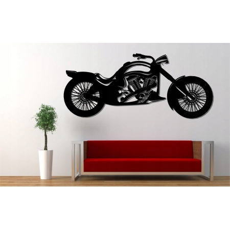 AŻUROWY OBRAZ ŚCIENNY MOTOCYKL MOTOR CHOPPER 3D
