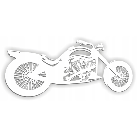 AŻUROWY OBRAZ ŚCIENNY MOTOCYKL MOTOR CHOPPER 3D