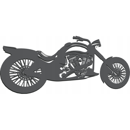 AŻUROWY OBRAZ ŚCIENNY MOTOCYKL MOTOR CHOPPER 3D