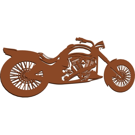 AŻUROWY OBRAZ ŚCIENNY MOTOCYKL MOTOR CHOPPER 3D
