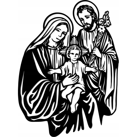 AŻUROWY OBRAZ RELIGIJNY ŚWIĘTA RODZINA