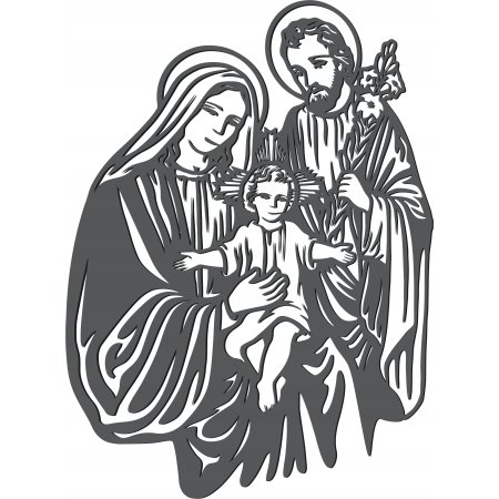AŻUROWY OBRAZ RELIGIJNY ŚWIĘTA RODZINA