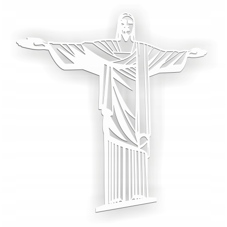AŻUROWY OBRAZ ŚCIENNY RELIGIJNY JEZUS Z RIO
