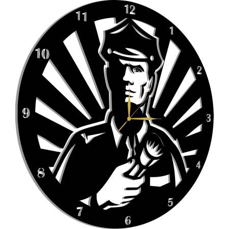 ZEGAR DLA OCHRONIARZA OCHRONA POLICJANTA