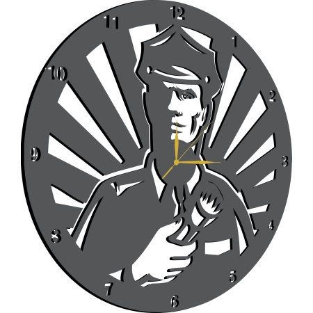 ZEGAR DLA OCHRONIARZA OCHRONA POLICJANTA