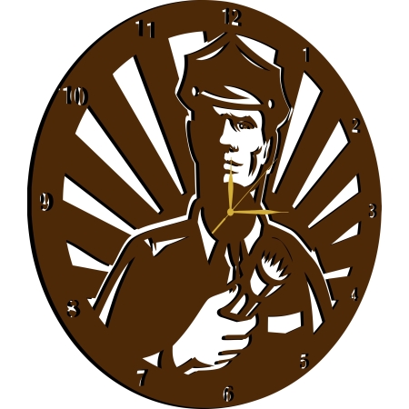 ZEGAR DLA OCHRONIARZA OCHRONA POLICJANTA
