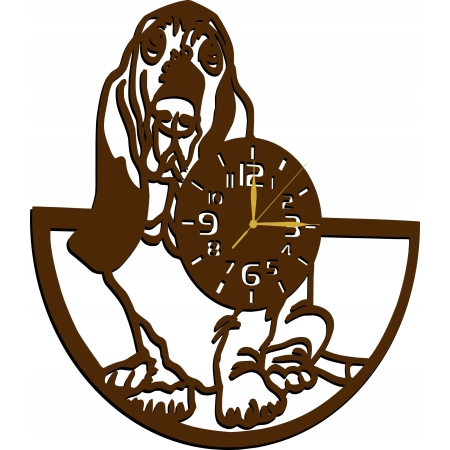 ZEGAR BASSET HOUND PIES GOŃCZY