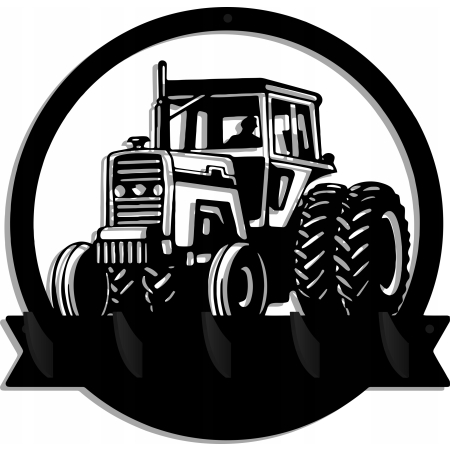 Wieszaki na ubrania dla rolnika traktor wieszak ścienny ażurowy czarny duży