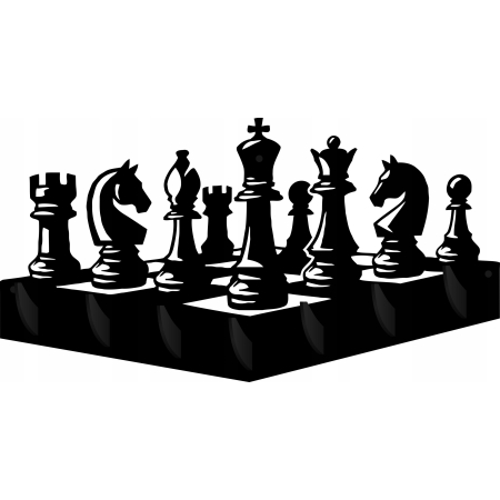 Wieszak dla szachisty na ubrania ścienny ażurowy duży czarny szachy preznet