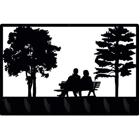 Wieszak ścienny na ubrania ażurowy duży czarny PARA romantyczny prezent