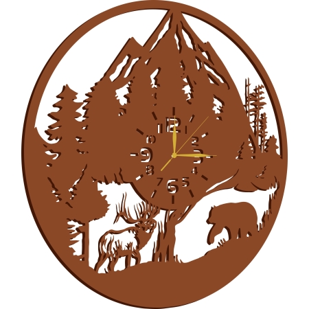 ZEGAR LAS GÓRY DLA MIŁOŚNIKA GÓR MYŚLIWEGO LEŚNICZEGO PREZENT