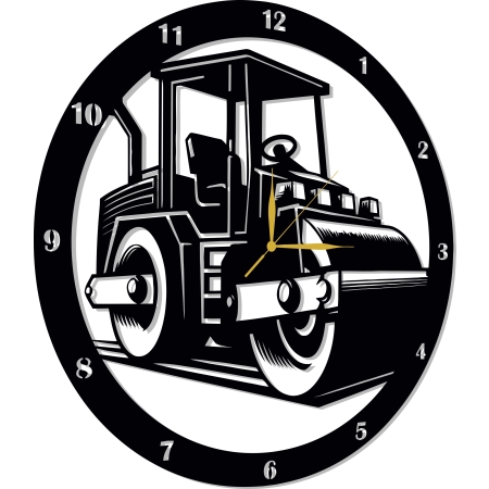 ZEGAR ŚCIENNY WALEC DLA KIEROWCY WALCA DROGOWCA PREZENT