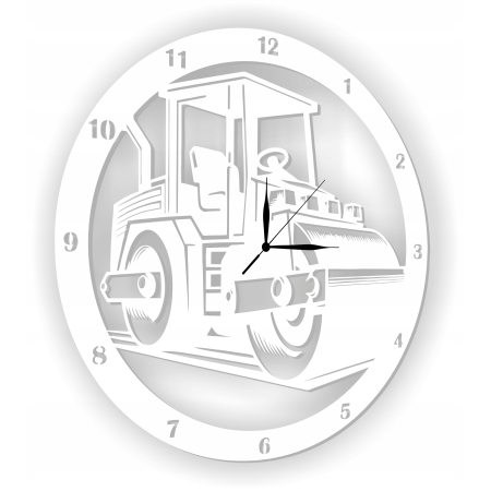 ZEGAR ŚCIENNY WALEC DLA KIEROWCY WALCA DROGOWCA PREZENT