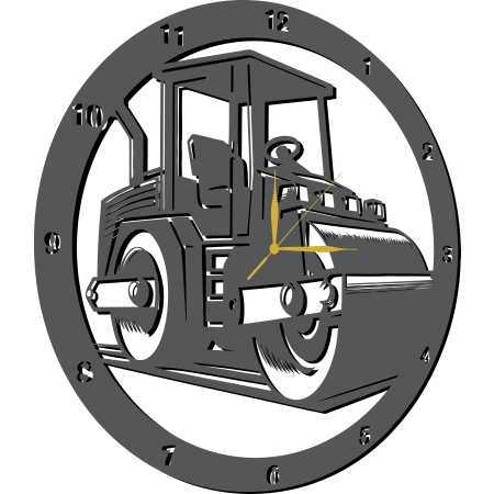 ZEGAR ŚCIENNY WALEC DLA KIEROWCY WALCA DROGOWCA PREZENT
