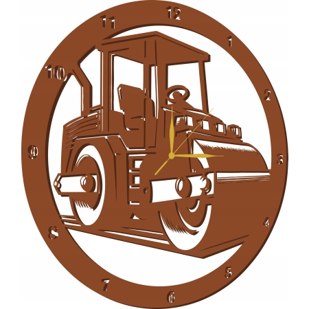 ZEGAR ŚCIENNY WALEC DLA KIEROWCY WALCA DROGOWCA PREZENT