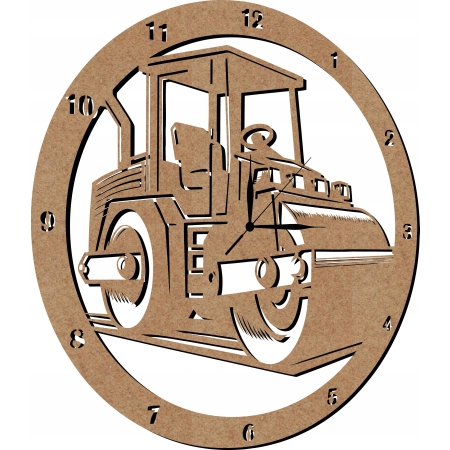 ZEGAR ŚCIENNY WALEC DLA KIEROWCY WALCA DROGOWCA PREZENT