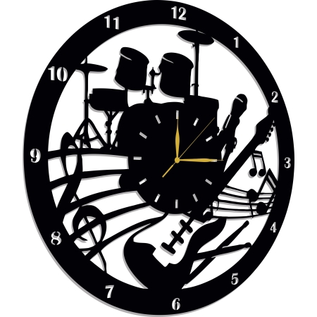 ZEGAR DO SZKOŁY MUZYCZNEJ DLA PERKUSISTY GITARZYSTY PREZENT