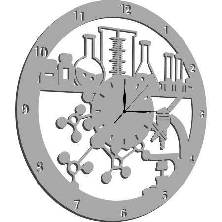 ZEGAR ŚCIENNY DLA NAUCZYCIELA CHEMII CHEMIKA DO LABORATORIUM PREZENT