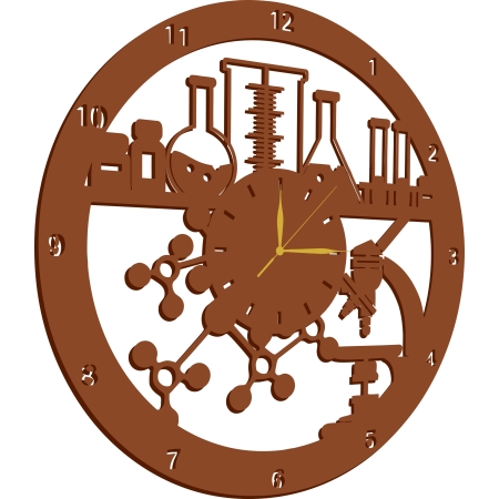 ZEGAR ŚCIENNY DLA NAUCZYCIELA CHEMII CHEMIKA DO LABORATORIUM PREZENT