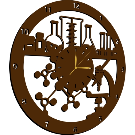 ZEGAR ŚCIENNY DLA NAUCZYCIELA CHEMII CHEMIKA DO LABORATORIUM PREZENT
