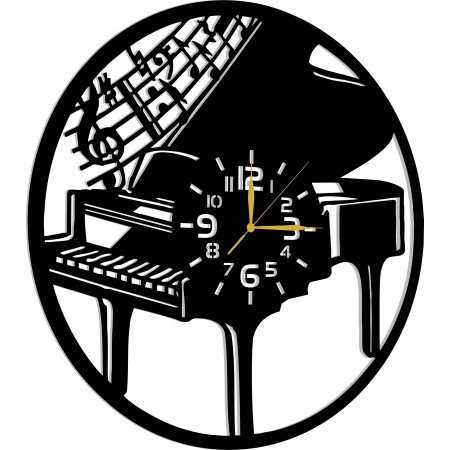 ZEGAR DLA PIANISTY MUZYKA DO SALI SZKOŁY MUZYCZNEJ Z FORTEPIANEM PREZENT