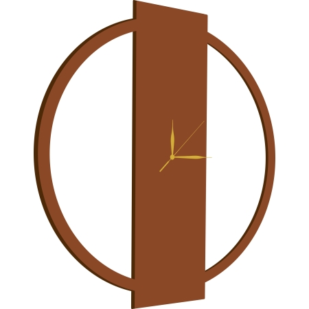 ZEGAR ŚCIENNY DREWNIANY LOFT OWAL CICHY DO SALONU NOWOCZESNY PREZENT