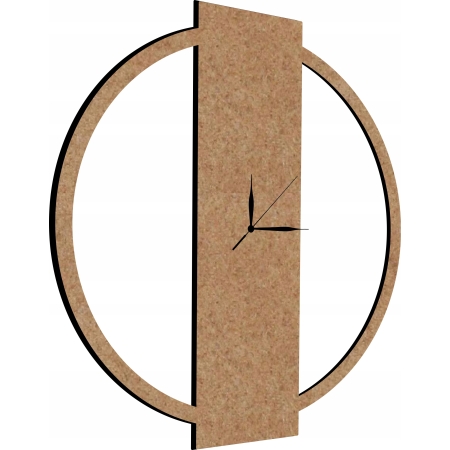 ZEGAR ŚCIENNY DREWNIANY LOFT OWAL CICHY DO SALONU NOWOCZESNY PREZENT