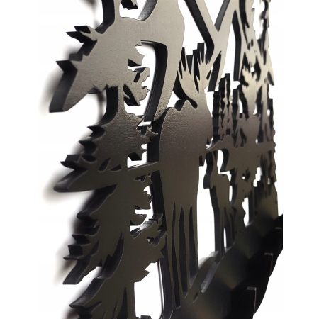 Wieszak na ubrania ścienny prezent dla Strażaka ze strażą OSP duży czarny