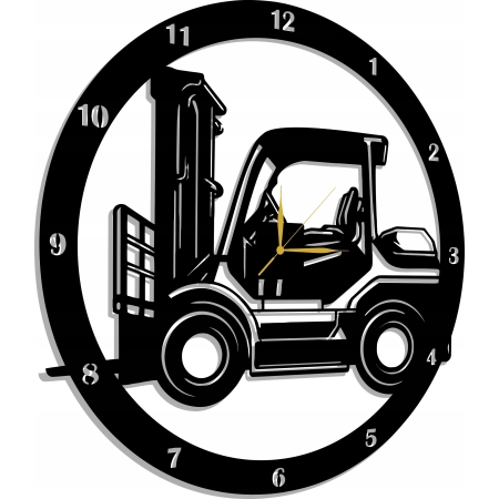 ZEGAR ŚCIENNY Z WÓZKIEM WIDŁOWYM DLA OPERATORA WÓZKA WIDŁOWEGO PREZENT