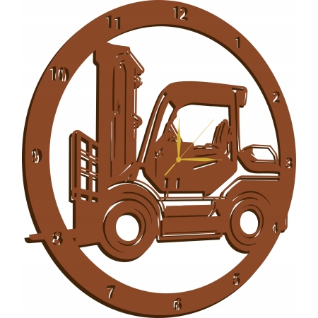 ZEGAR ŚCIENNY Z WÓZKIEM WIDŁOWYM DLA OPERATORA WÓZKA WIDŁOWEGO PREZENT