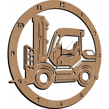 ZEGAR ŚCIENNY Z WÓZKIEM WIDŁOWYM DLA OPERATORA WÓZKA WIDŁOWEGO PREZENT