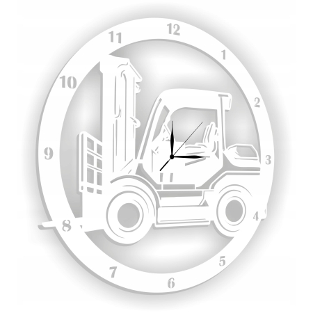 ZEGAR ŚCIENNY Z WÓZKIEM WIDŁOWYM DLA OPERATORA WÓZKA WIDŁOWEGO PREZENT