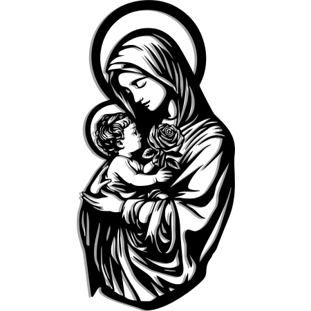 Obraz ścienny dekoracja MATKA BOSKA Z JEZUSEM z dzieciątkiem