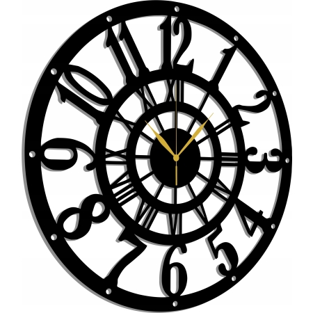 ZEGAR ŚCIENNY ZEGAR NA ŚCIANĘ DUŻY ZEGAR AŻUROWY KLASYCZNY DUŻE CYFRY