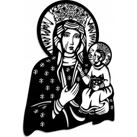 Obraz ścienny dekoracja MATKA BOSKA CZĘSTOCHOWSKA  MARYJA
