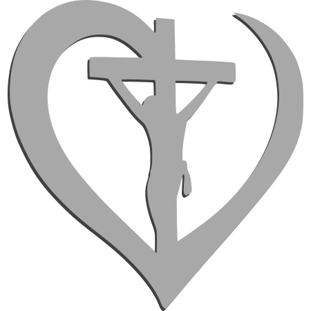 KRZYŻ Z JEZUSEM NA ŚCIANĘ OBRAZ Krzyż Serce do SYPIALNI