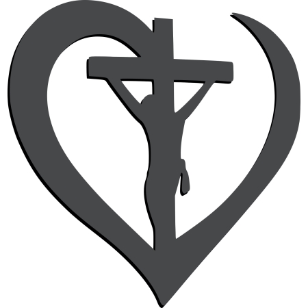 KRZYŻ Z JEZUSEM NA ŚCIANĘ OBRAZ Krzyż Serce do SYPIALNI