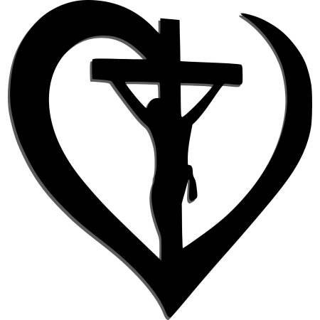 KRZYŻ Z JEZUSEM NA ŚCIANĘ OBRAZ Krzyż Serce do SYPIALNI