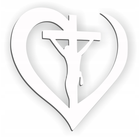 KRZYŻ Z JEZUSEM NA ŚCIANĘ OBRAZ Krzyż Serce do SYPIALNI