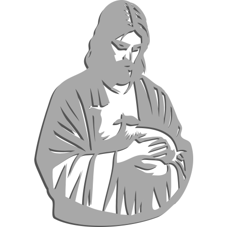 JEZUS Z OWIECZKĄ NA ŚCIANĘ Jezus dobry pasterz Nowoczesny AŻUROWY OBRAZ