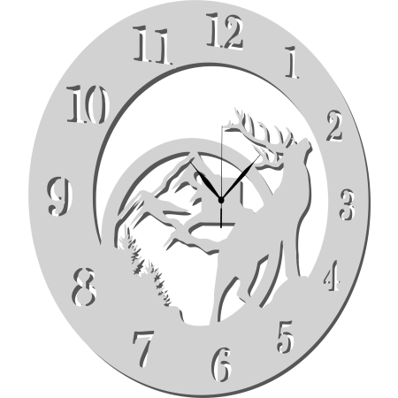 ZEGAR DLA LEŚNICZEGO MYŚLIWEGO Z LASEM motyw myśliwski