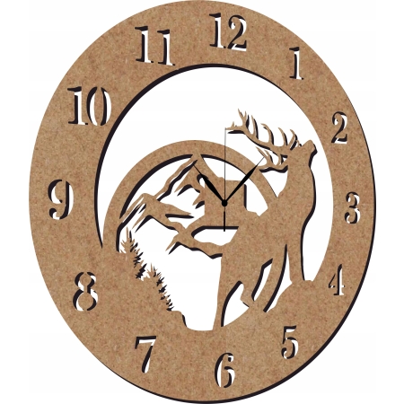 ZEGAR DLA LEŚNICZEGO MYŚLIWEGO Z LASEM motyw myśliwski