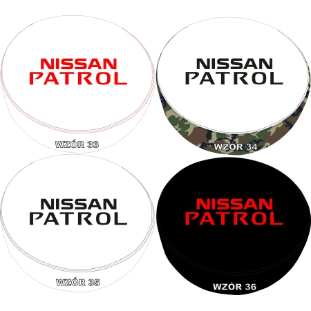 POKROWIEC NA KOŁO ZAPASOWE NISSAN PATROL 36 WZORÓW